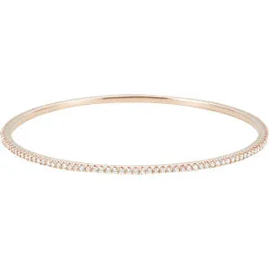 14K Rose 2 CTW Diamond Stackable Bangle Bracelet