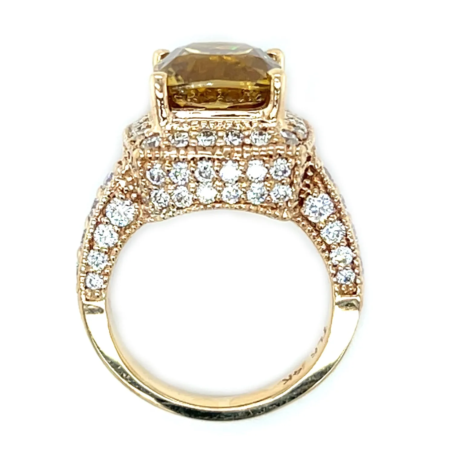 14k Yellow Tanzanian Zircon Ring