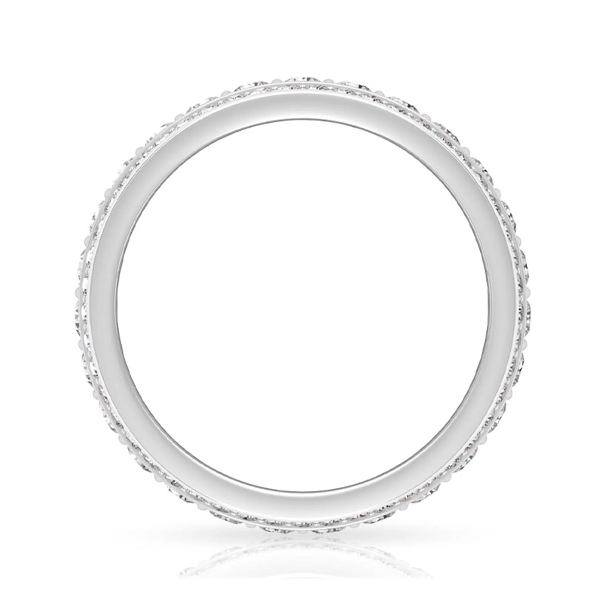 2.50 CT Round Cut Cubic Zirconia Gold Wedding Band Ring