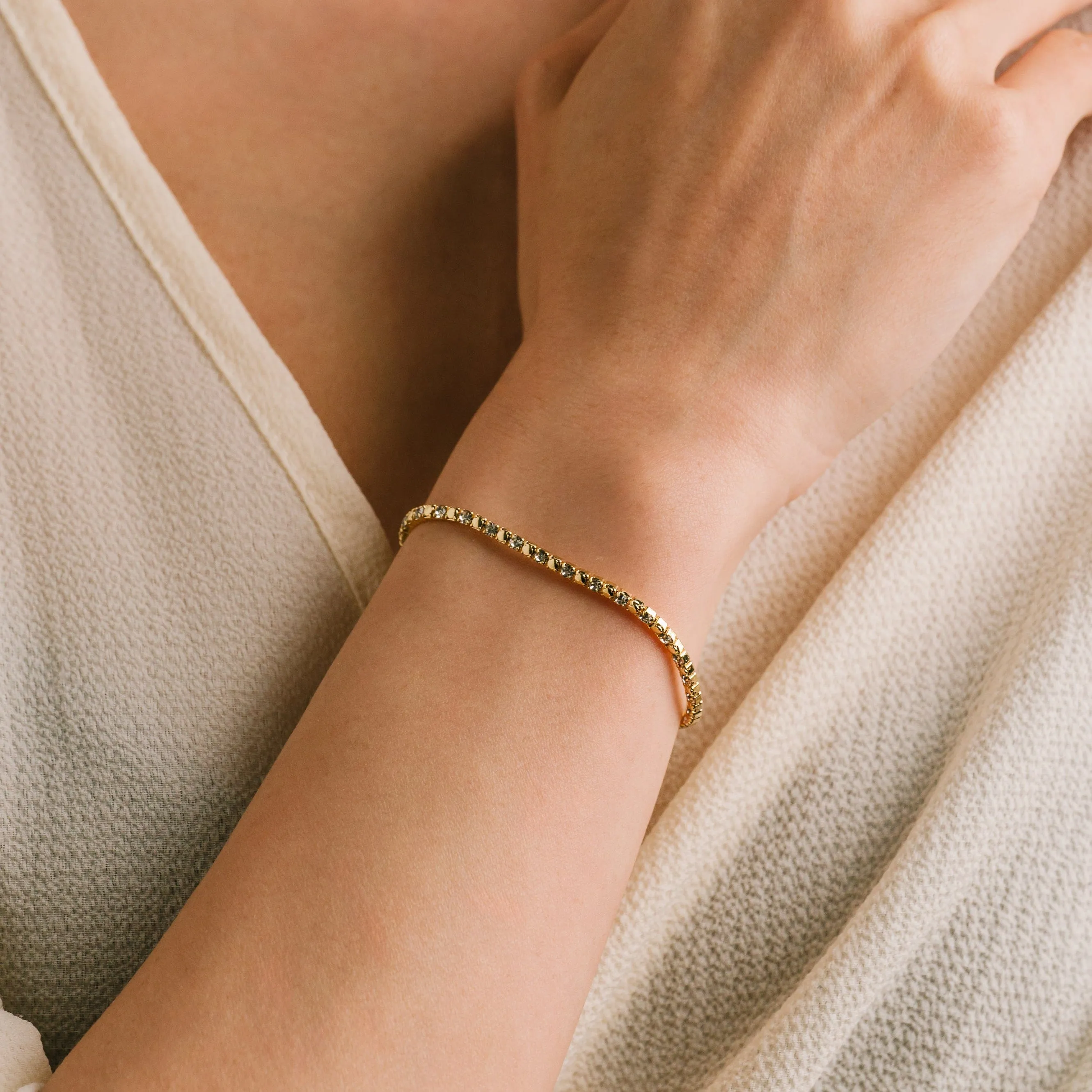 8” Tennis Metal Bracelet