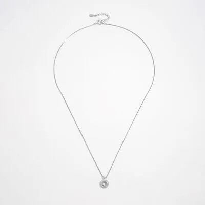 925 Sterling Silver Zircon Pendant Necklace