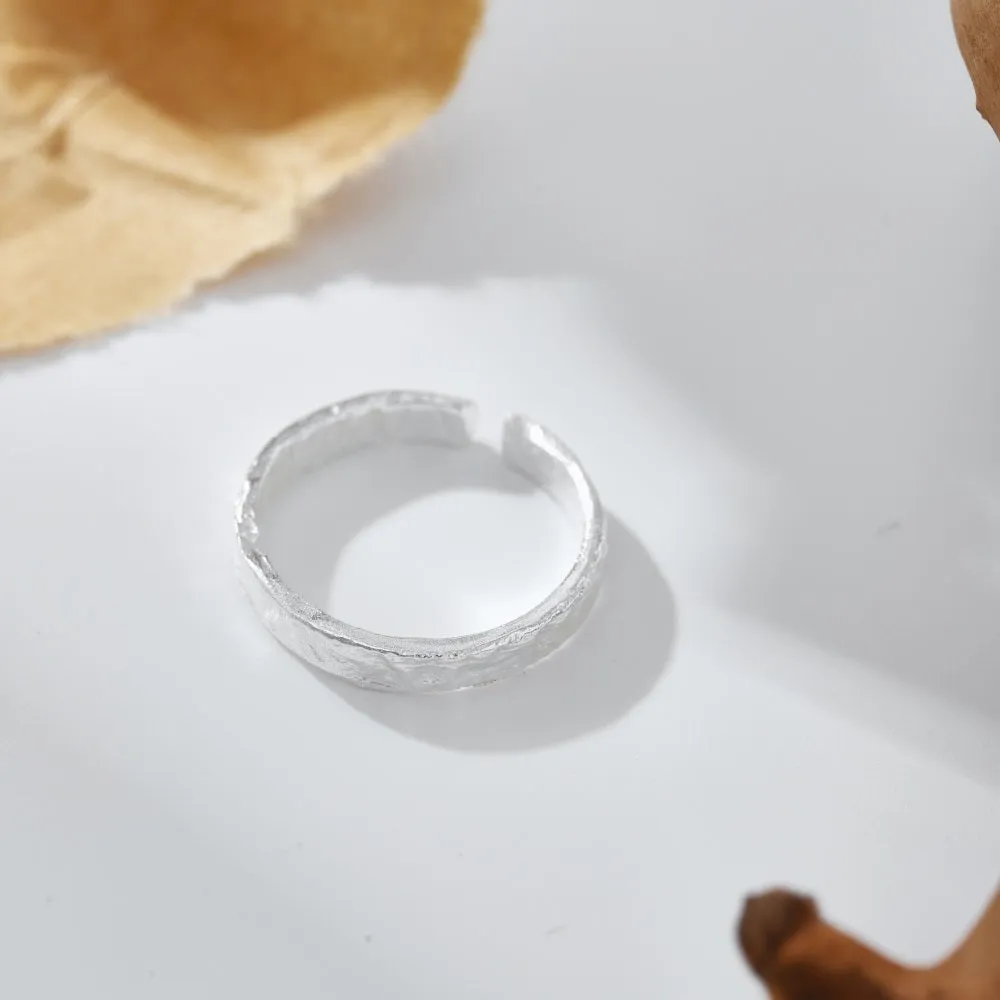 Adjustable Textured Band Mini Sicily Ring