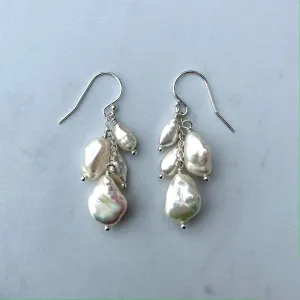 Baroque Pearl Cluster Earrings