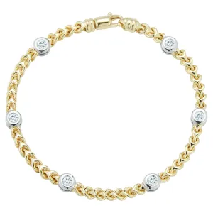 Bracelet with Diamonds 14Kt