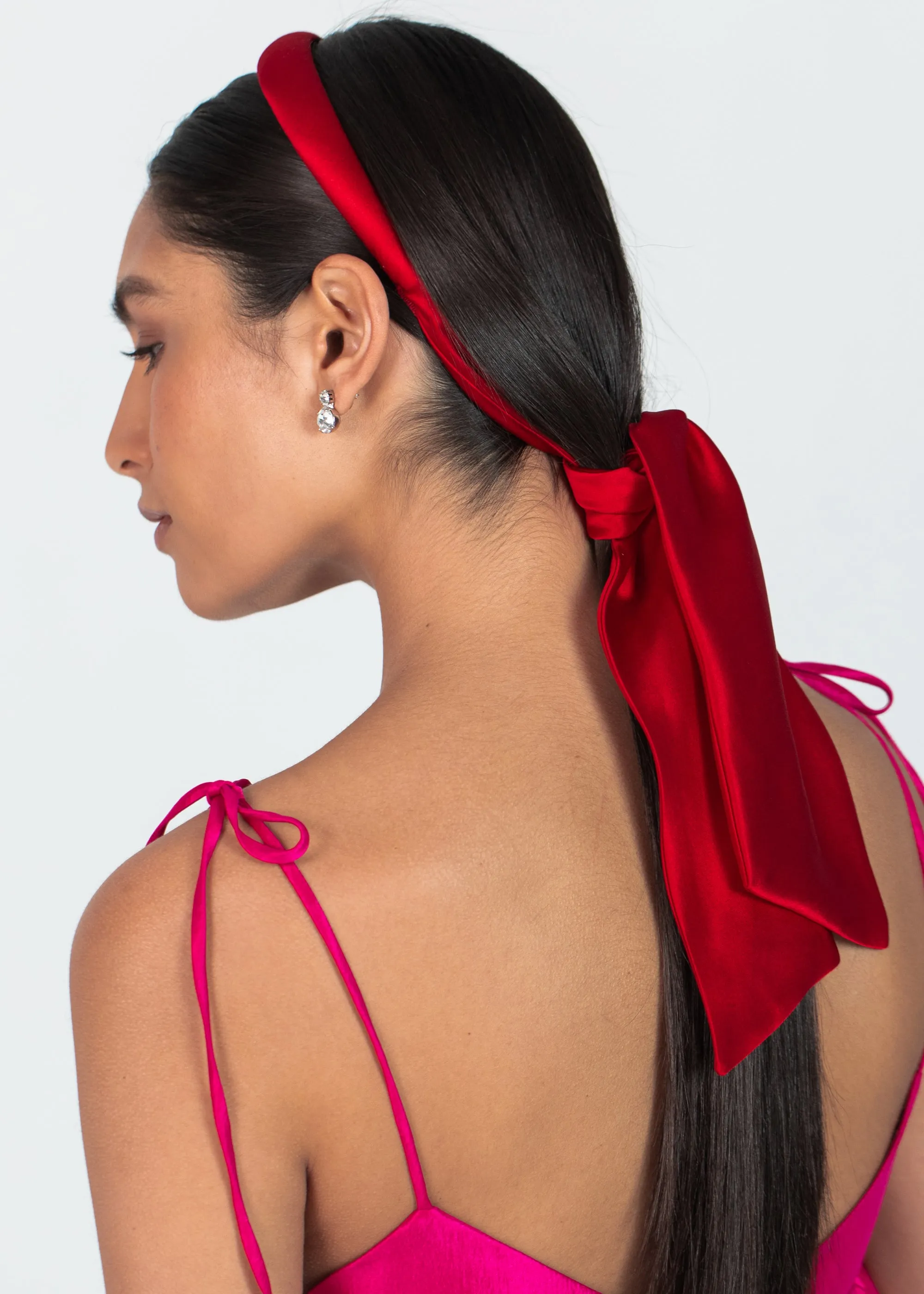 Dayanna Scarf Headband -- Cherry