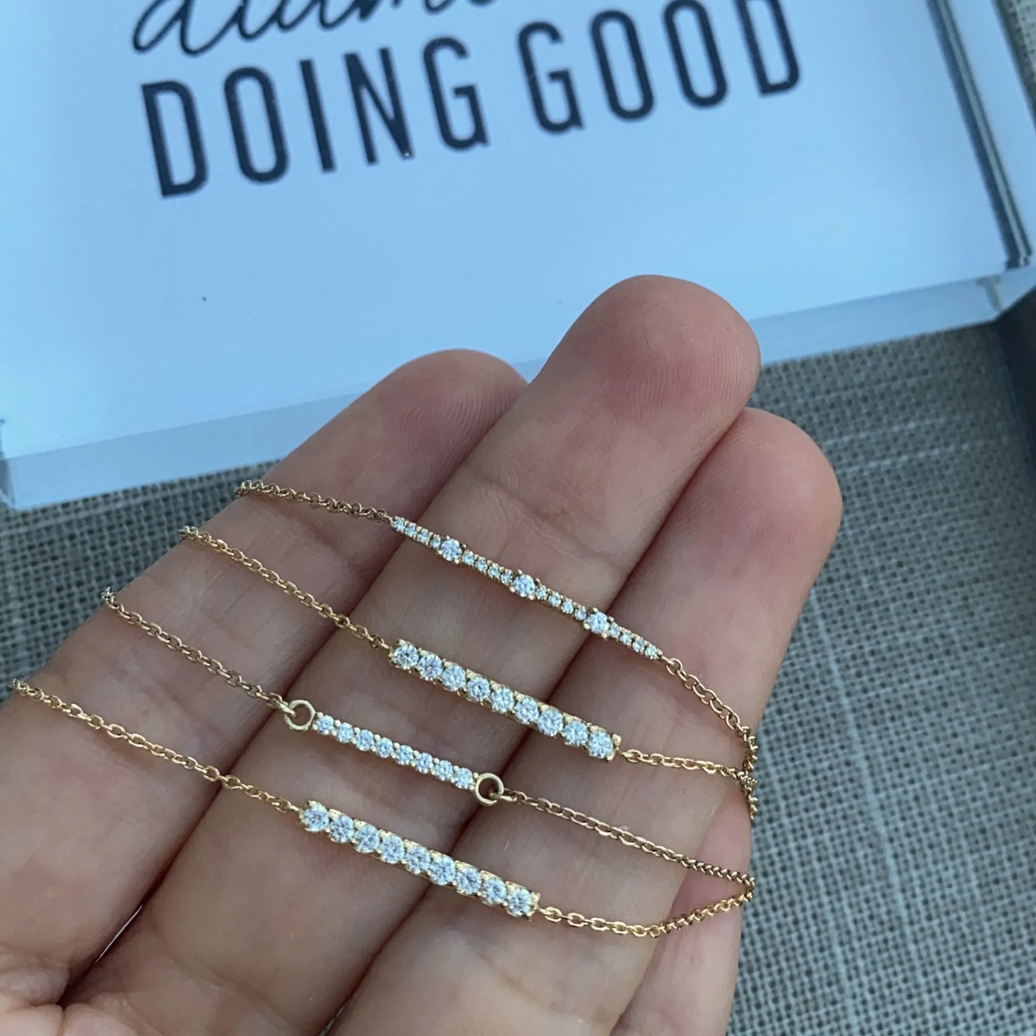 Diamond Bar Bracelet