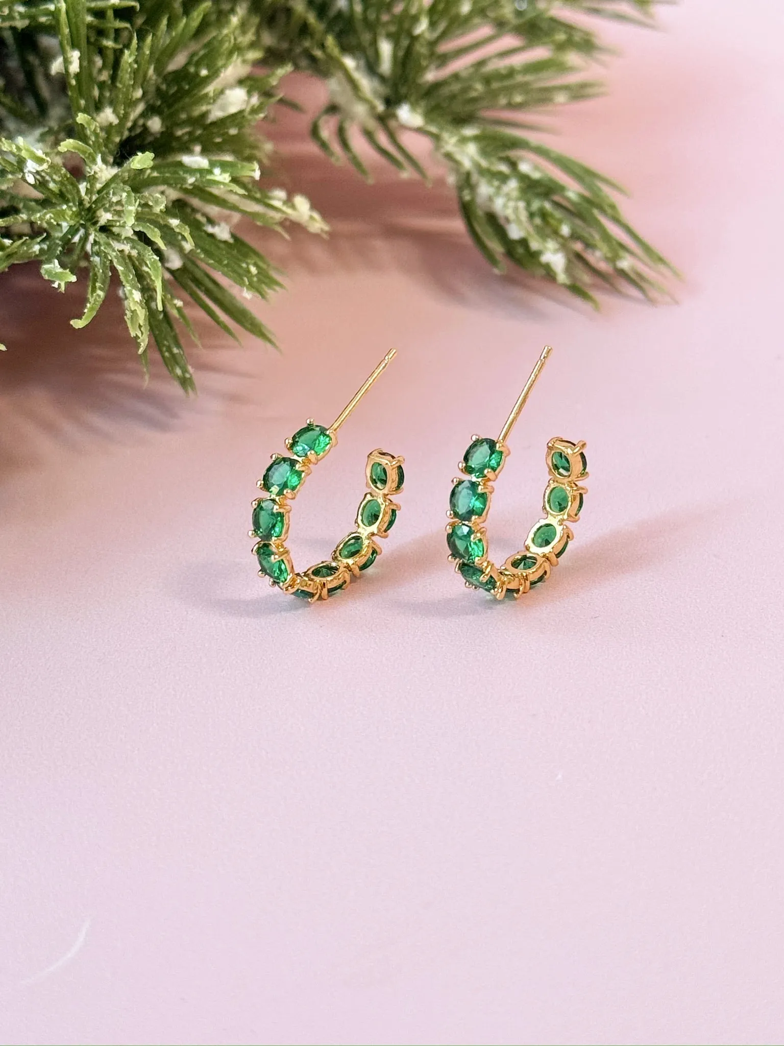 Jade Green Hoops