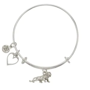 Lion Charm Bangle Bracelet