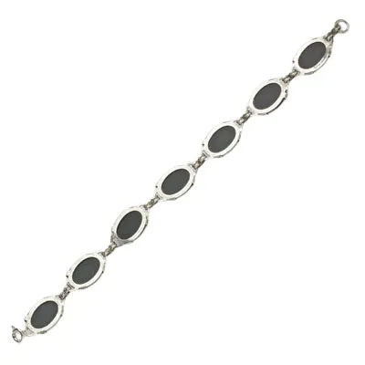 Onyx & Sterling Link Bracelet
