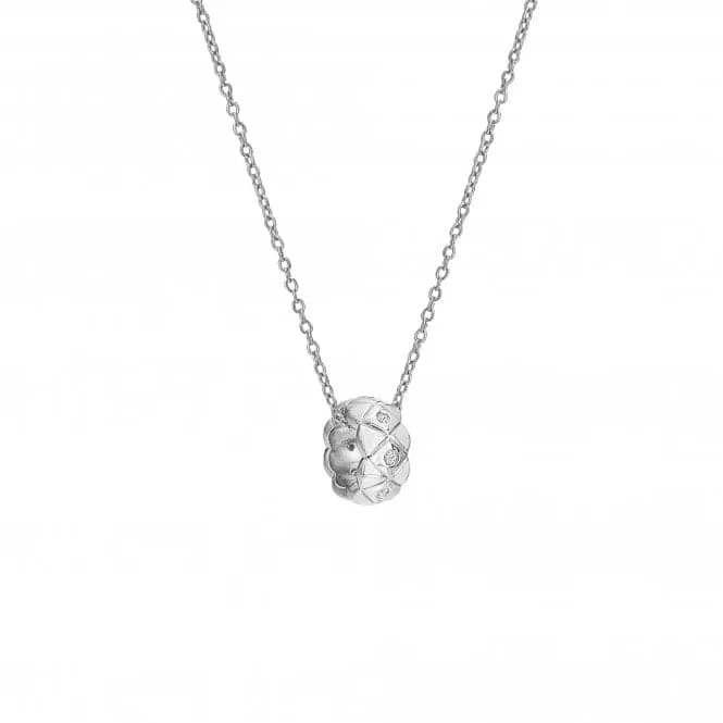 Quilted Pendant White Topaz Necklace DP928