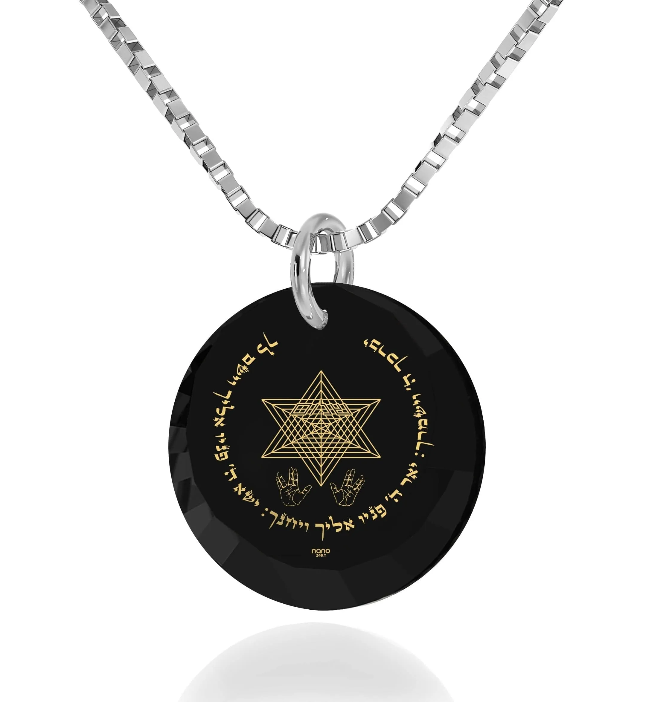 "Priestly Blessing", 925 Sterling Silver Necklace, Zirconia