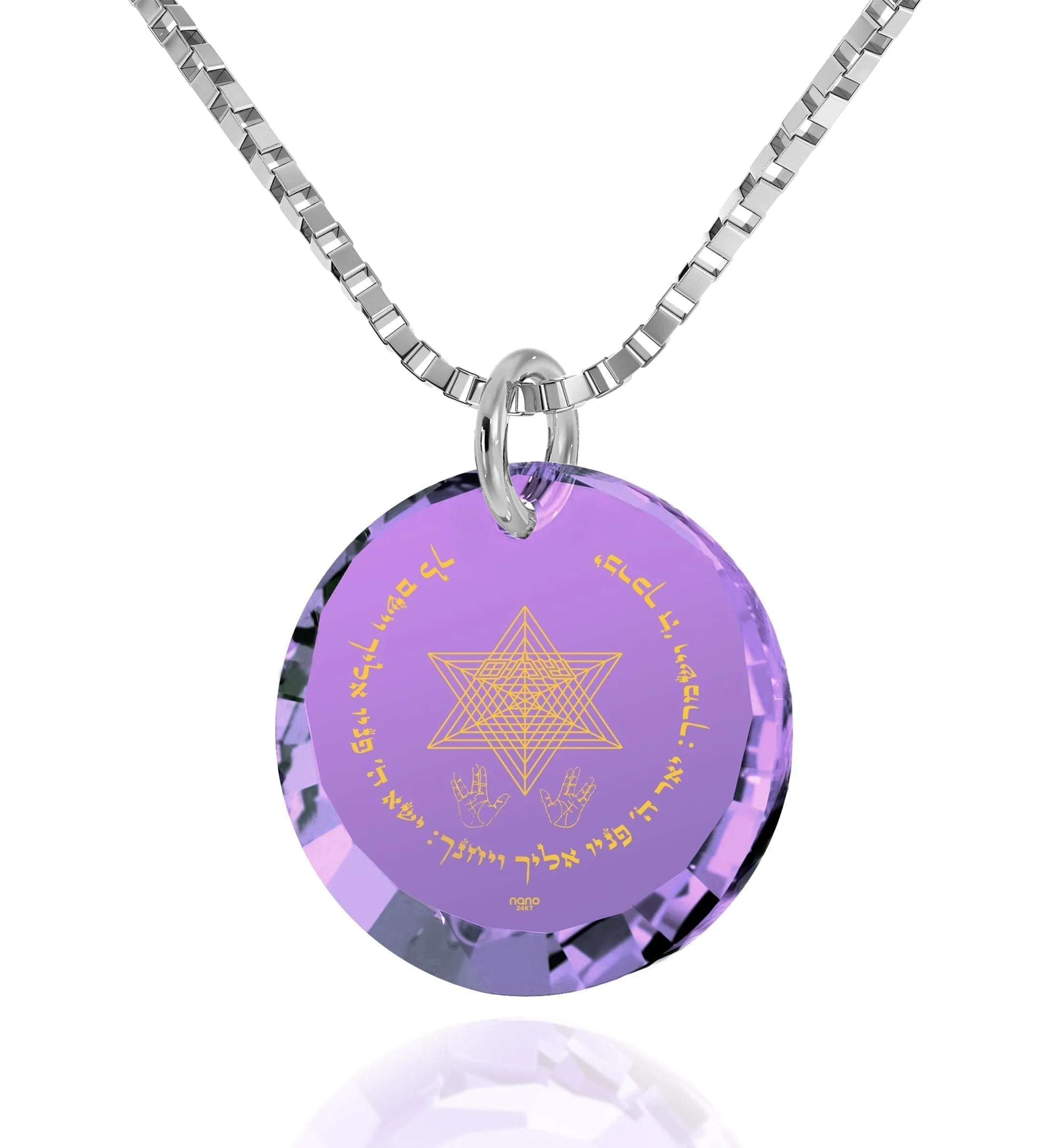 "Priestly Blessing", 925 Sterling Silver Necklace, Zirconia
