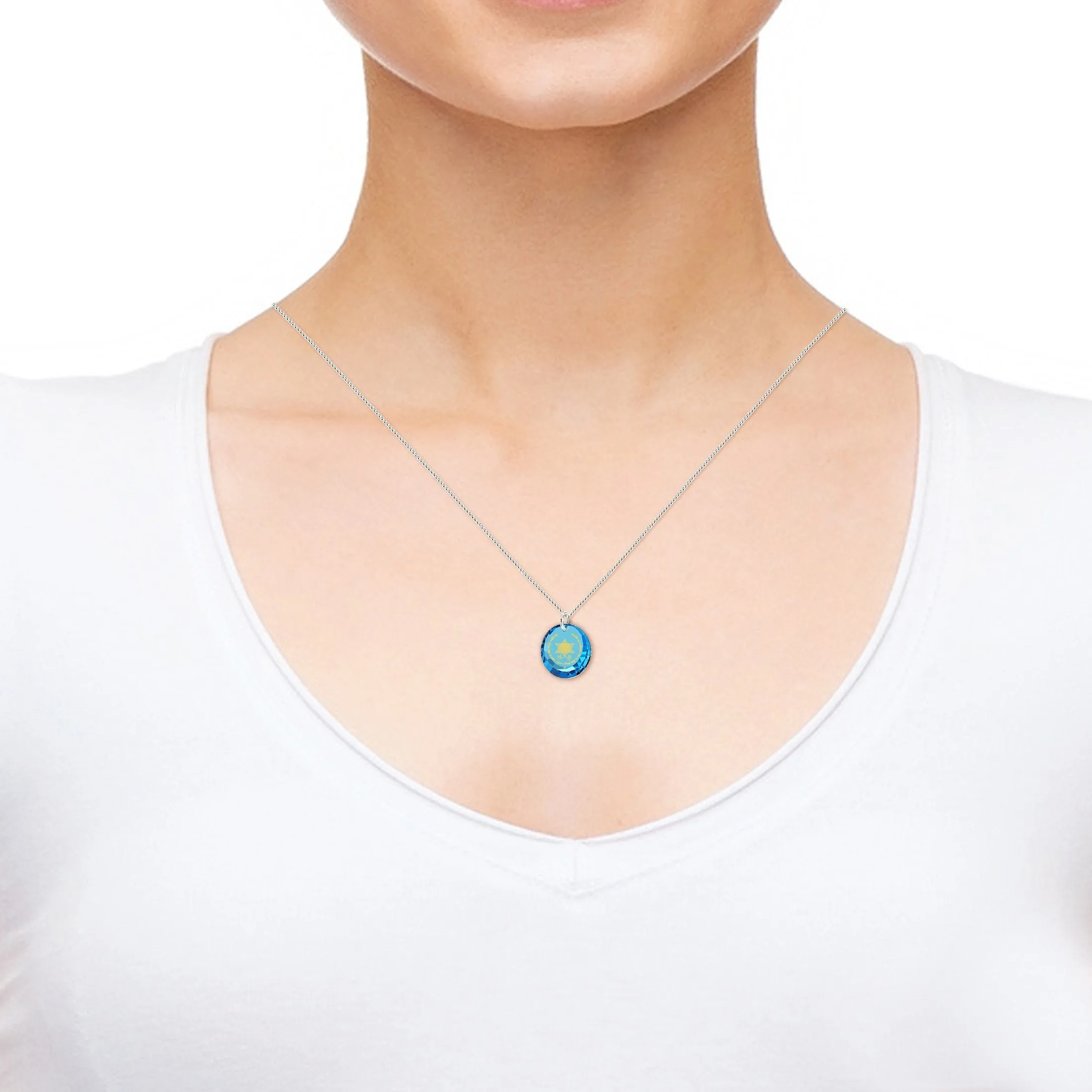 "Priestly Blessing", 925 Sterling Silver Necklace, Zirconia