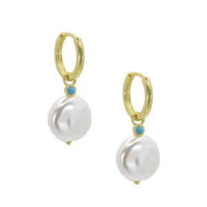 Tropea Pearl and Turquoise Hoop