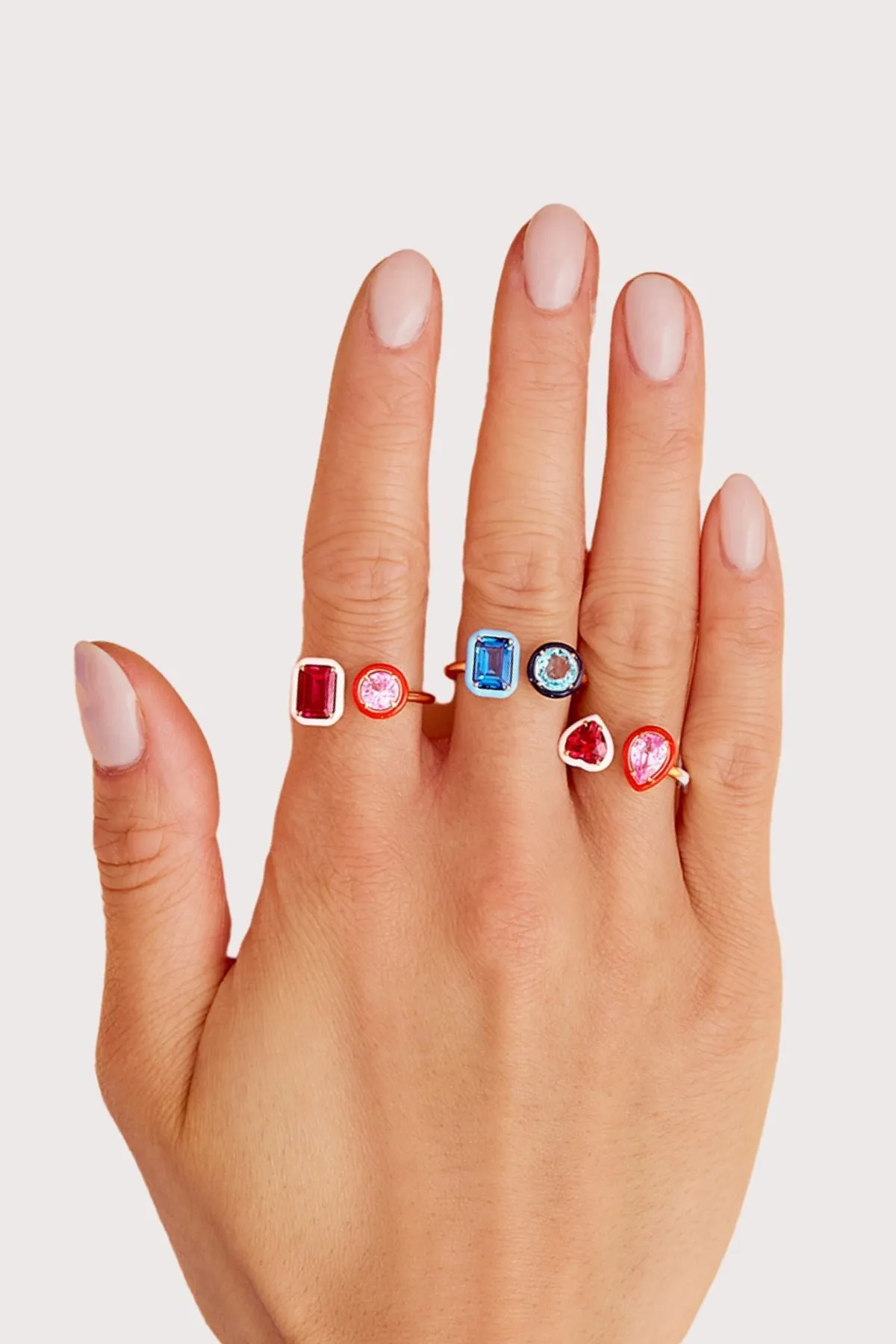 Two-Stone Cocktail Ring: Rectangle/Round